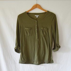AEO Olive Green Long Sleeve Tee